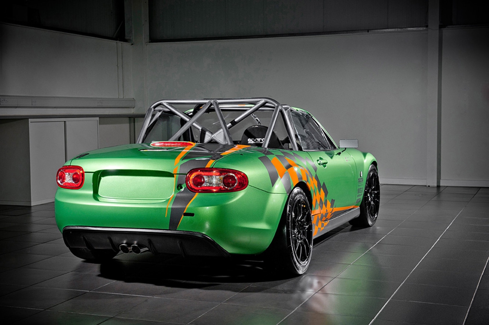 Cars 2011 mazda mx5gt3 Desk Mat Stitched