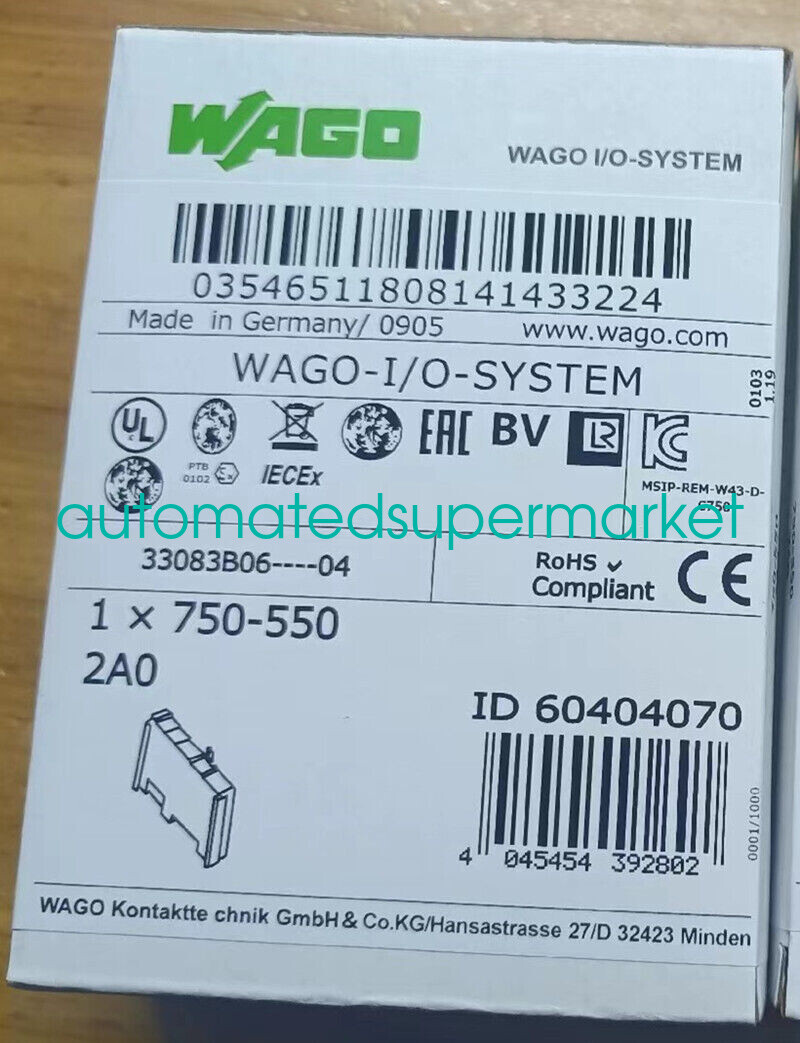 1PC NEW WAGO 750-550 Module Shipping by DHL/FedEX