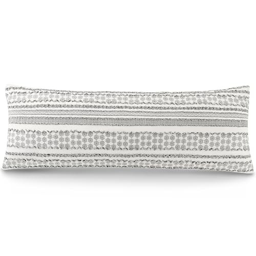  Body Pillow Cover, Boho Cutwork Decorative Body Pillowcase, Ultra Boho Black