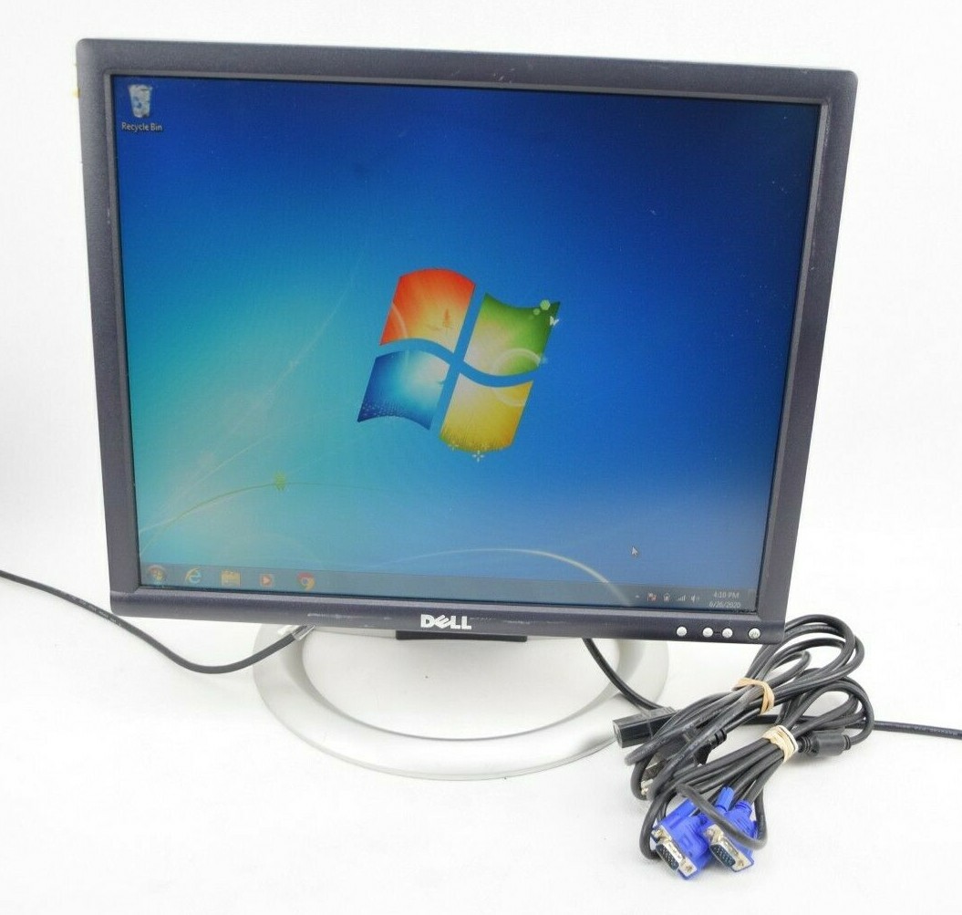 Dell 1905FP 19"  LCD Flat Panel Monitor Display VGA w/ Cords Grade B