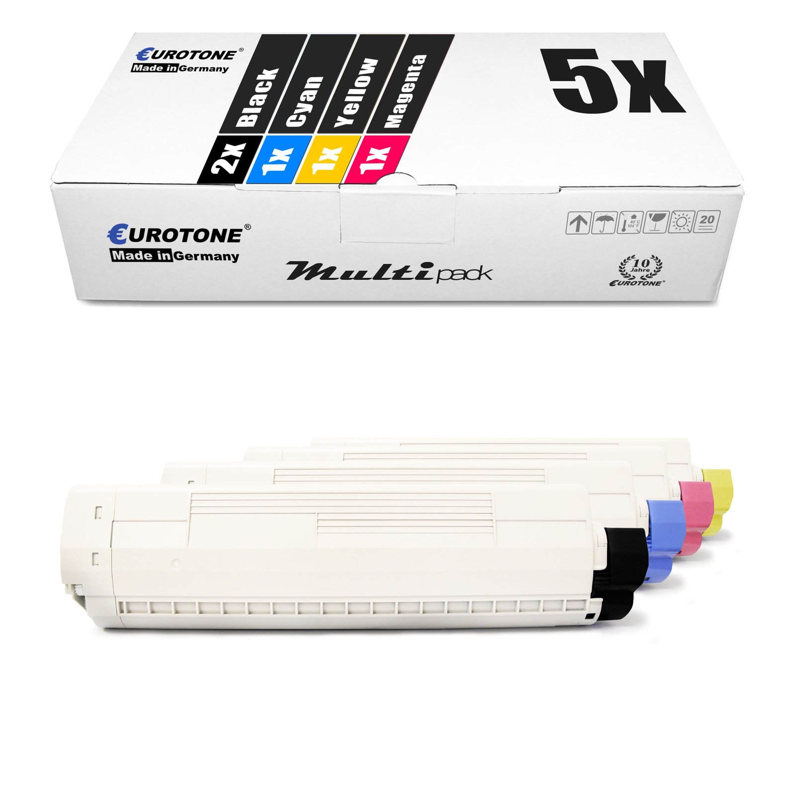 5X Eurotone ECO Cartridge For OKI C-830-CDTN C-810-CDTN