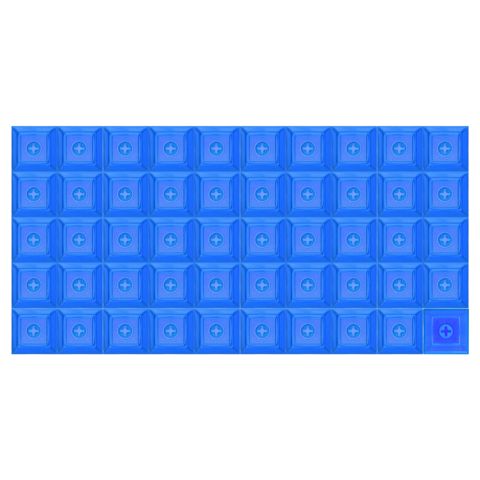 50 Pcs PBT Keycap Set DSA Mechanical Numeric Keypads, Translucent Blue