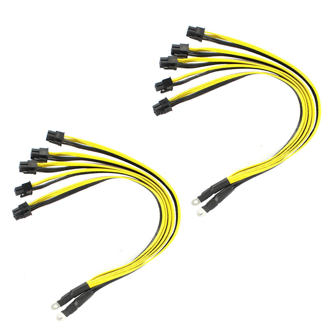 2pc S7 S9 to 5X PCI-E PCIe 6Pin GPU Graphics Card Splitter Power Cable BTC Miner