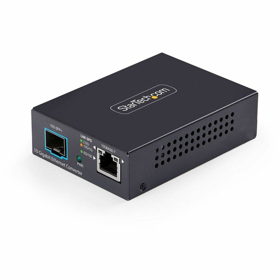 StarTech 10GbE Multi-Gigabit Open SFP+ Fiber Media Converter Standalone Ethernet