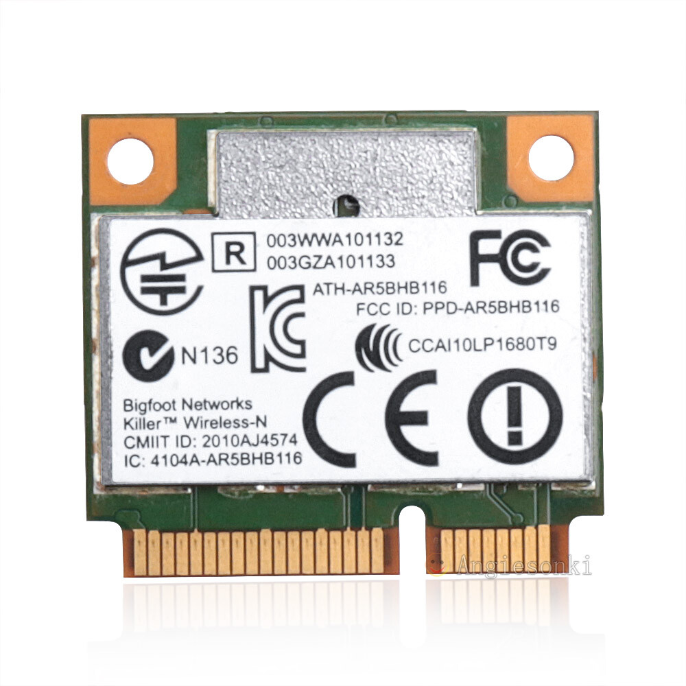 Atheros Killer Mini PCIE Wireless N AR9382/AR5BHB116:2.4/5GHz 300Mbps Ultra-Fast