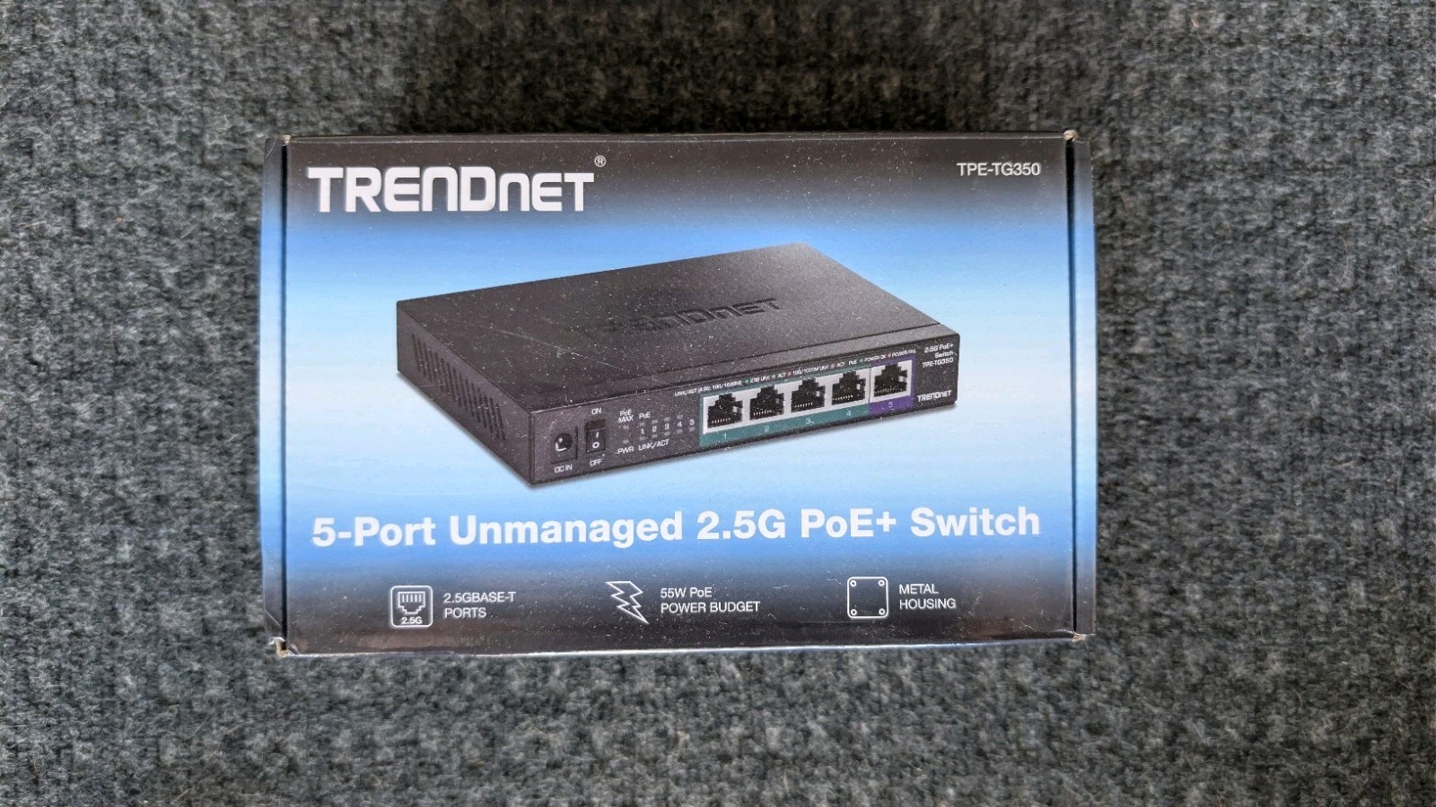 TRENDnet TPE-TG350,  5-Port Unmanaged 2.5G PoE+ Switch, RENEWED