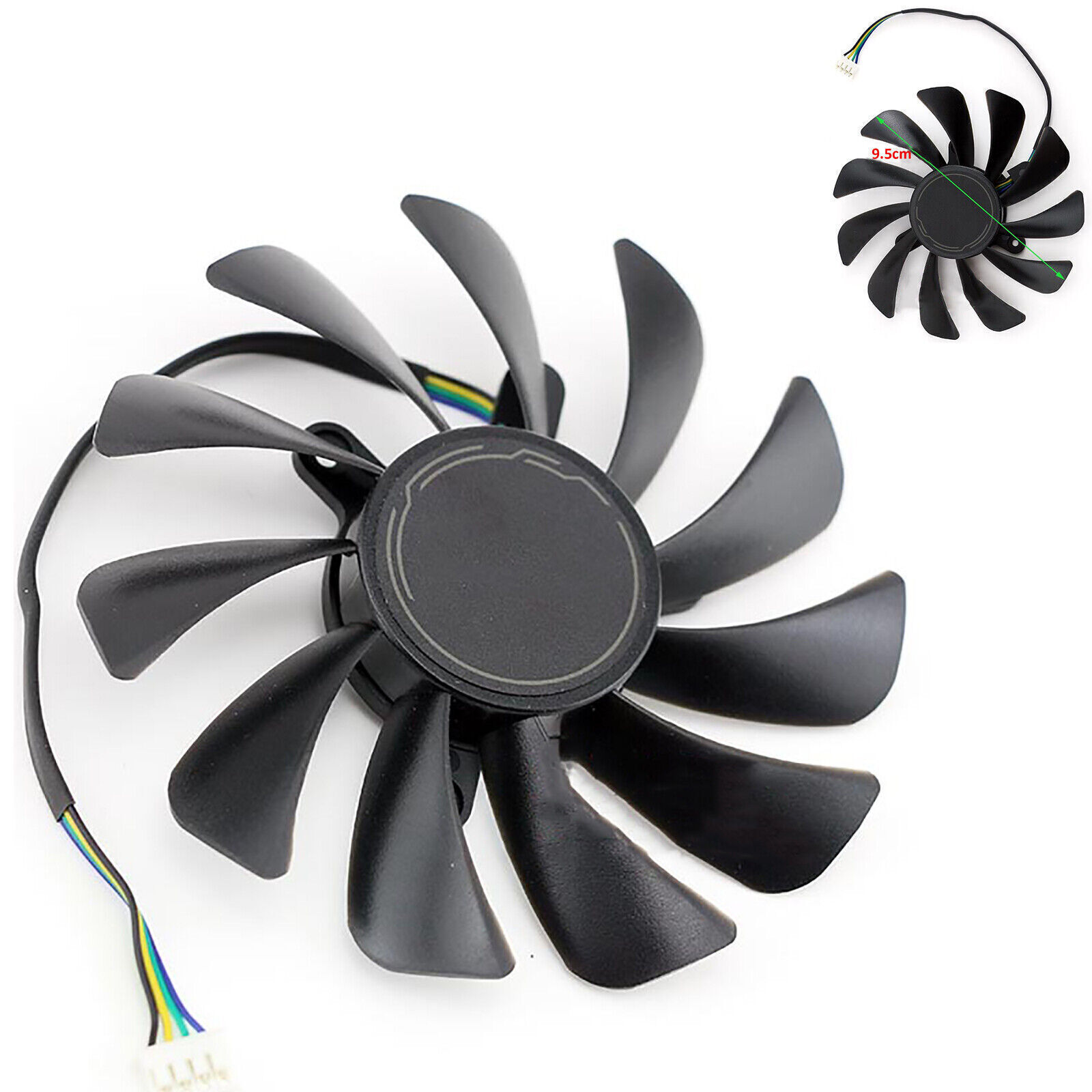 95mm DC 12V Graphics Card Cooling Fan for MSI GTX1660Ti RTX 2060 2070 AERO ITXOC
