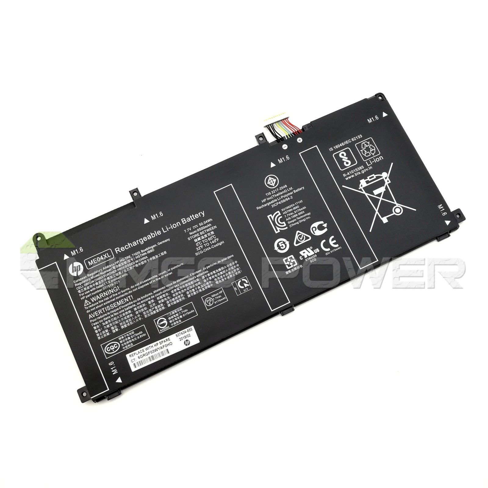 New Genuine ME04XL 50.04Wh Battery for HP Elite X2 1013 G3 937434-855 HSTNN-IB8D