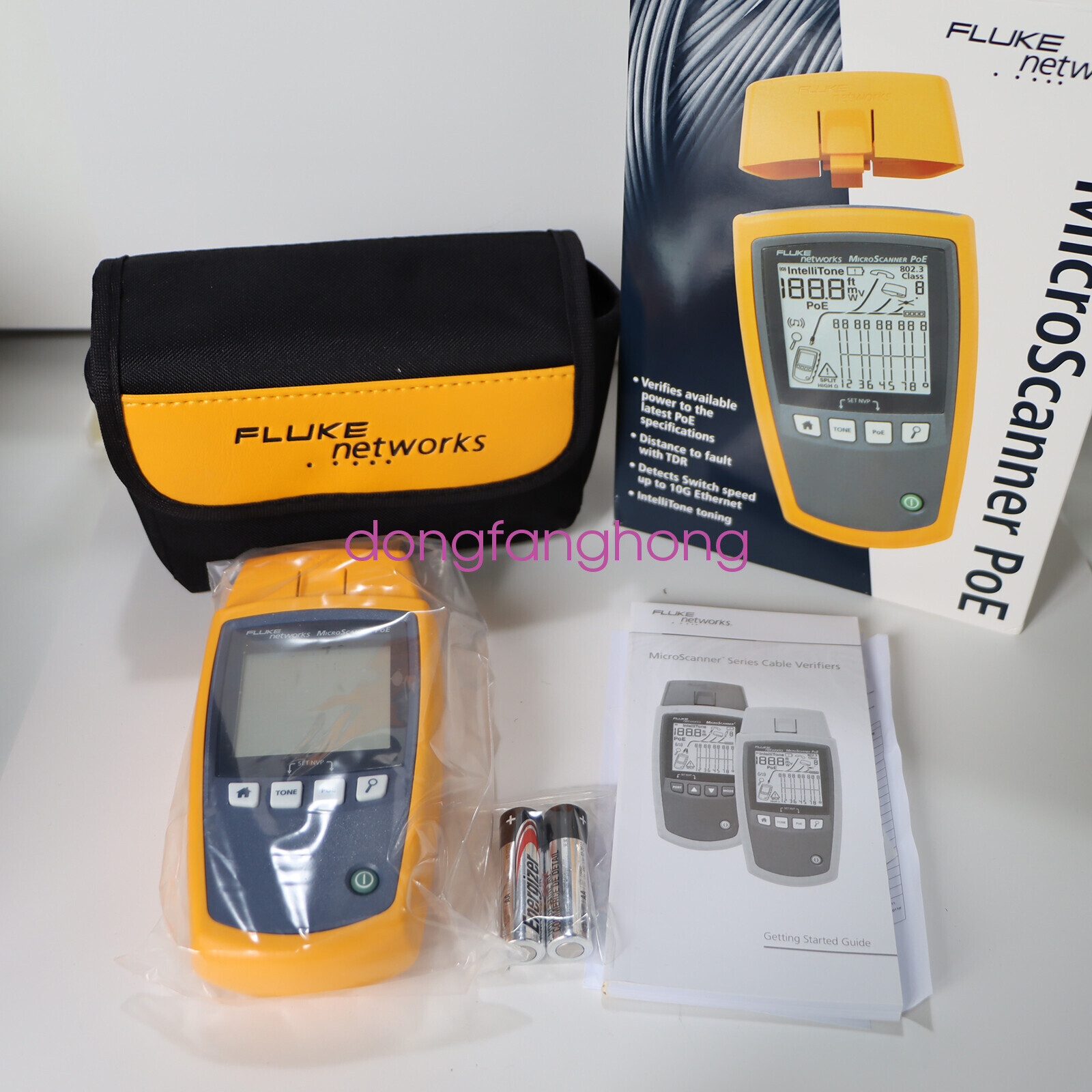 Fluke Networks 5018508 MS-POE Cable Tester, Connector Type RJ45 FedEx or DHL