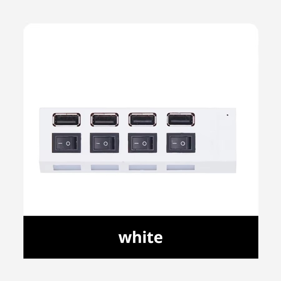 7 Port USB 2.0 Hub High Speed Splitter Adapter for PC Laptop Mac Desktop USA