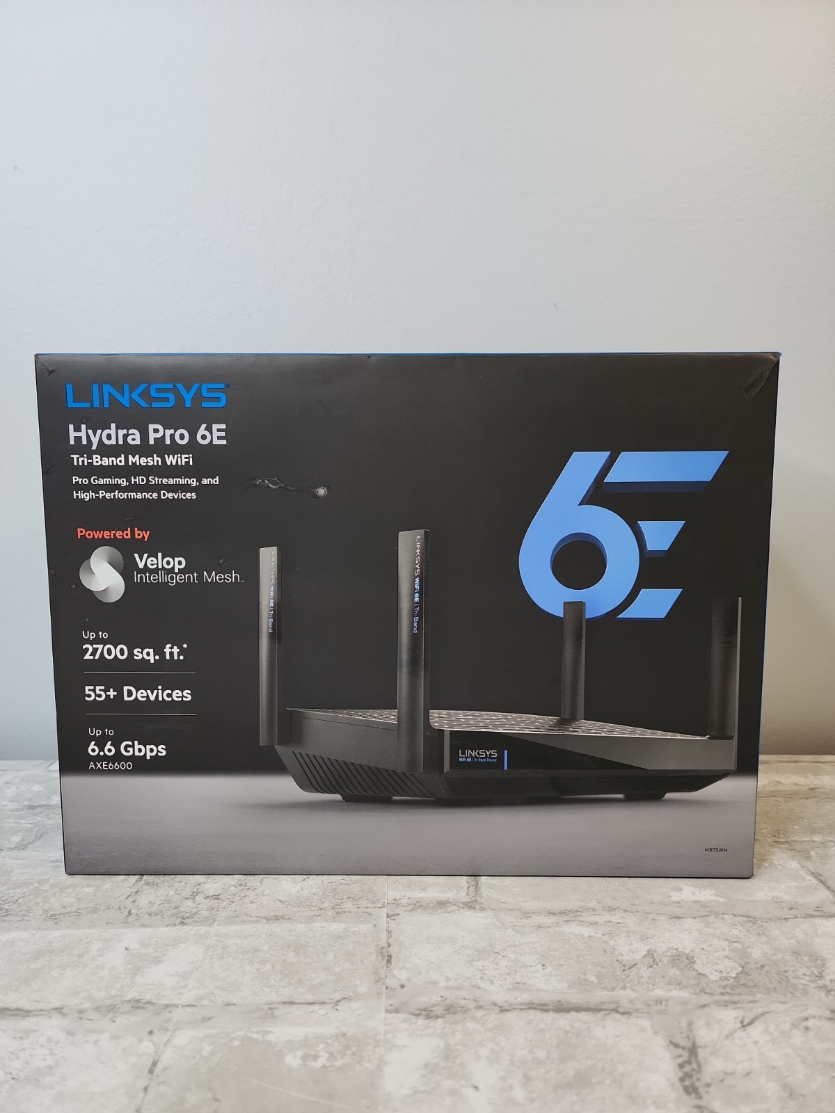 Linksys Hydra Pro 6E MR75WH AXE6600 TriBand WIreless Router Black Open Box New