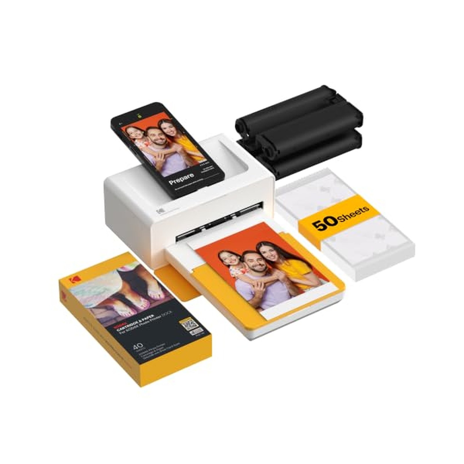 KODAK Dock Plus 4x6 Photo Printer, Smartphone Docking, 4PASS, 50 Sheets