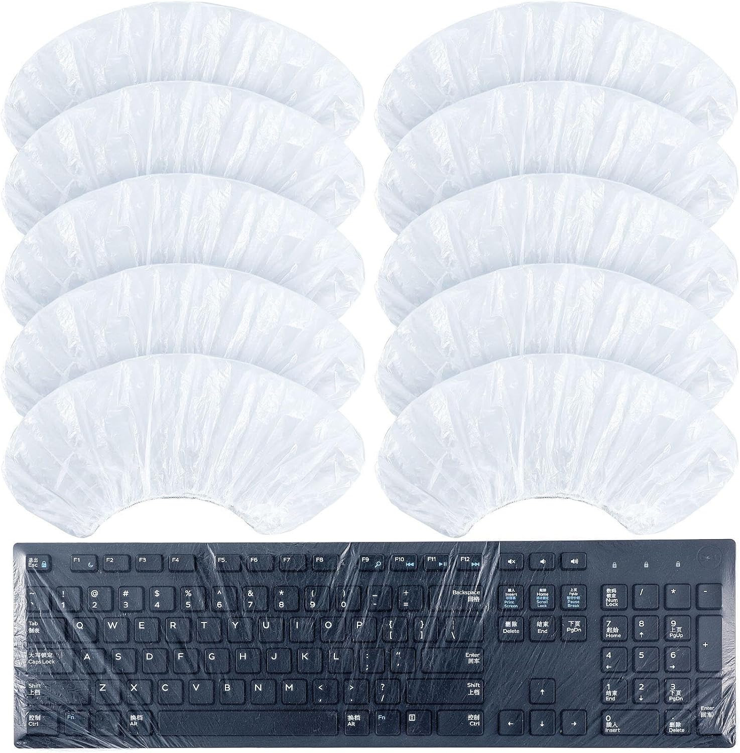 30 Pcs Universal Disposable Keyboard Protector Cover 0.025Mm Wipeable Fully Cove