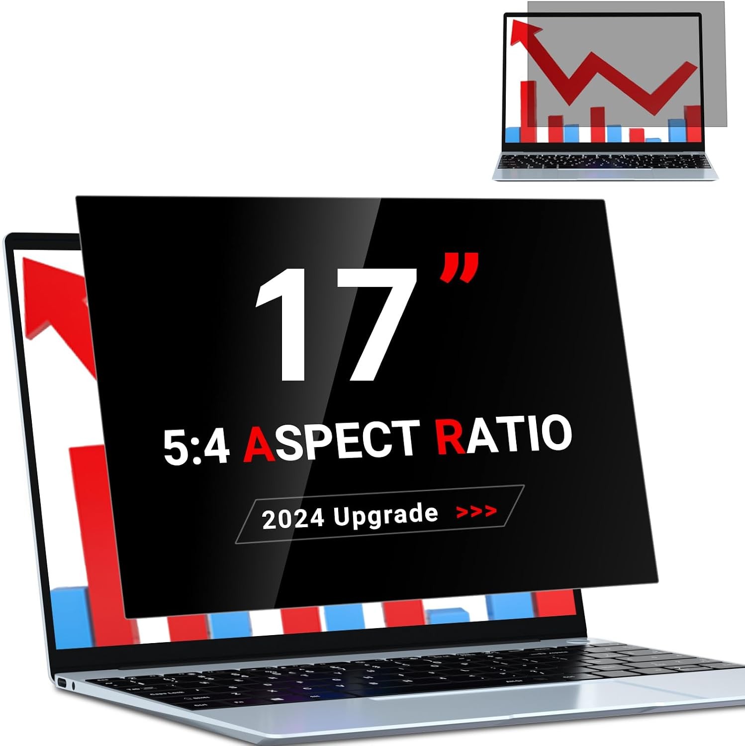 Laptop Privacy Screen 17 inch 5:4 Removable Anti Blue Light Glare Eye Protection