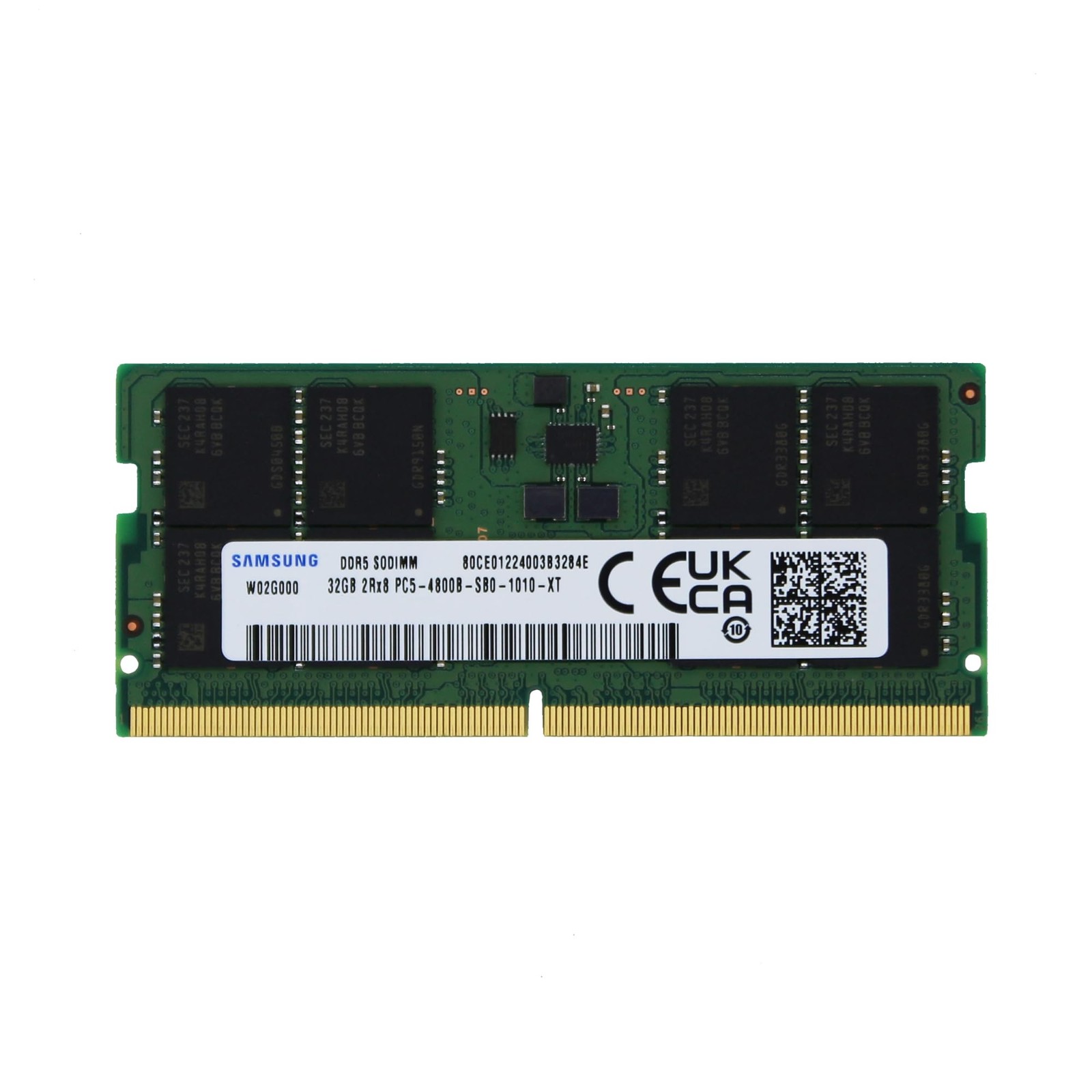 Samsung 32GB DDR5 4800MHz PC5-38400 SODIMM 2Rx8 Dual Rank CL40 1.1v 262pin...