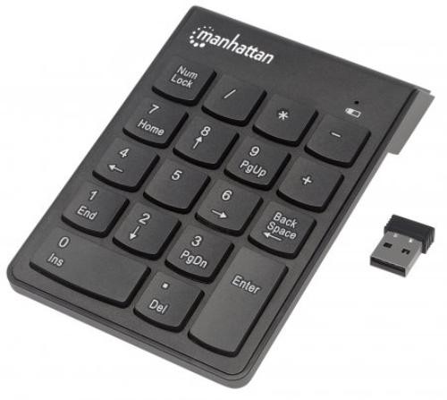 Manhattan Numeric Keypad- Wireless (2.4GHz)- USB-A Micr (178846)