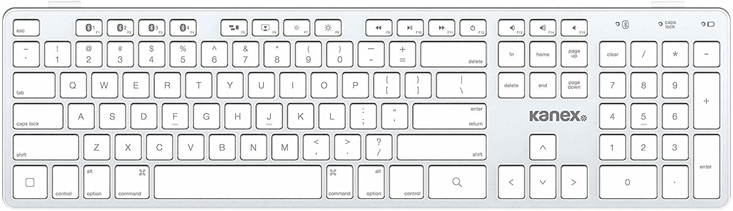 Kanex Bluetooth Multi-Sync Keyboard, White (QWERTYX-V2)