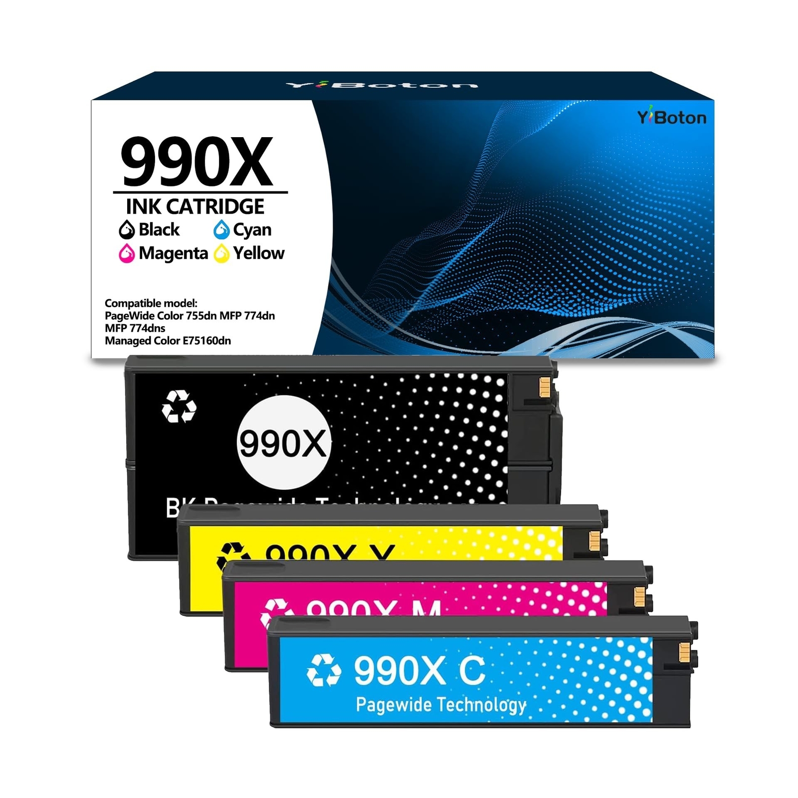 990X 990 990XC High Yield Ink Cartridges Compatible with PageWide Color 755dn...