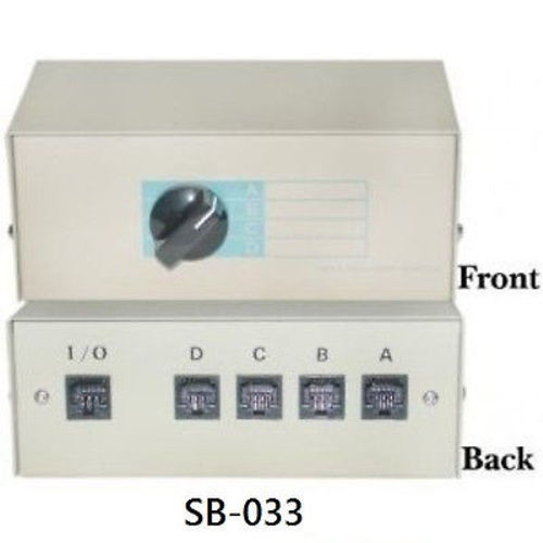 CablesOnline 4-Way RJ11/12 Manual Switch Box, SB-033