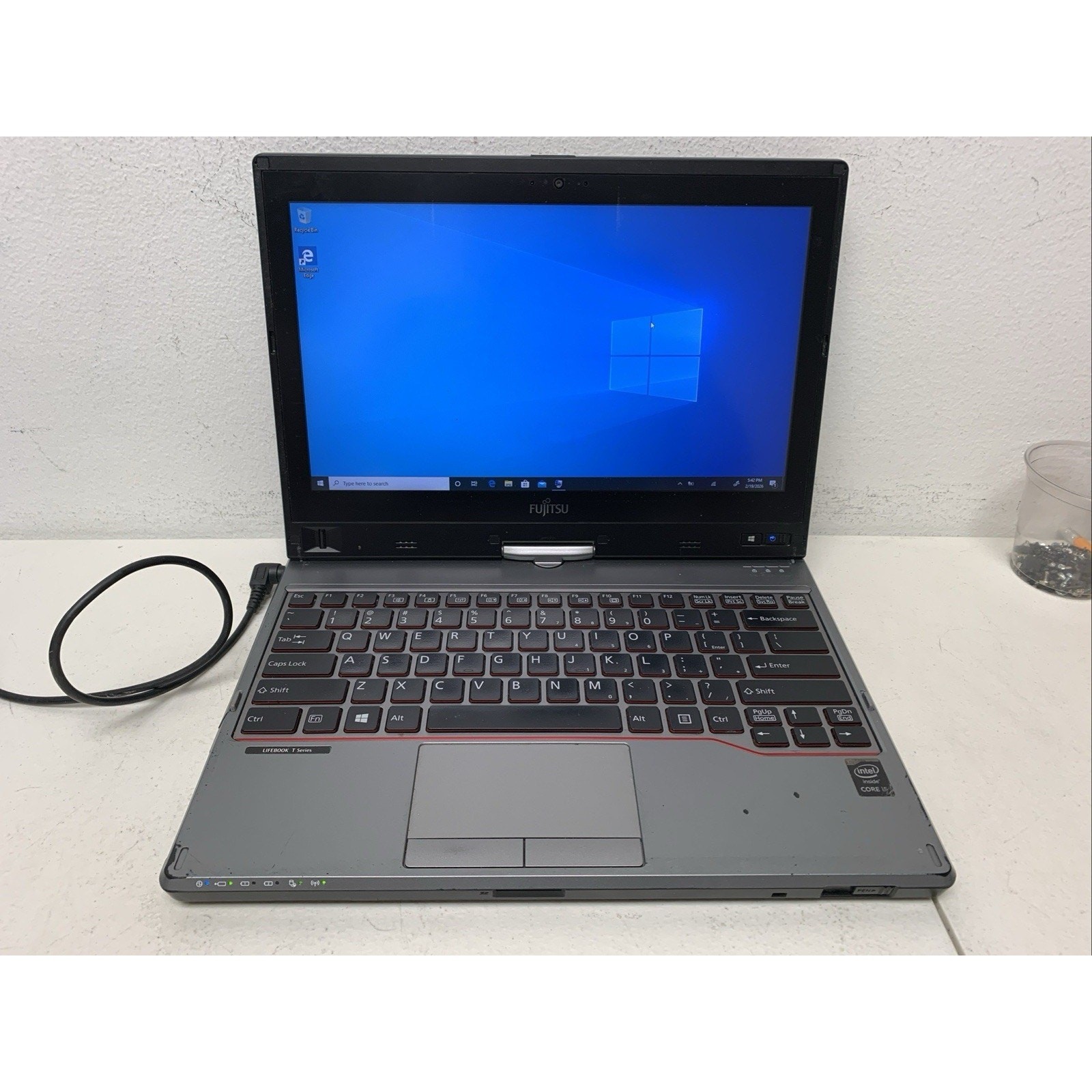 Fujitsu LifeBook T-725 Touch Screen Tablet/4gbram 128 GB Ssd Wind 10 Need Batter