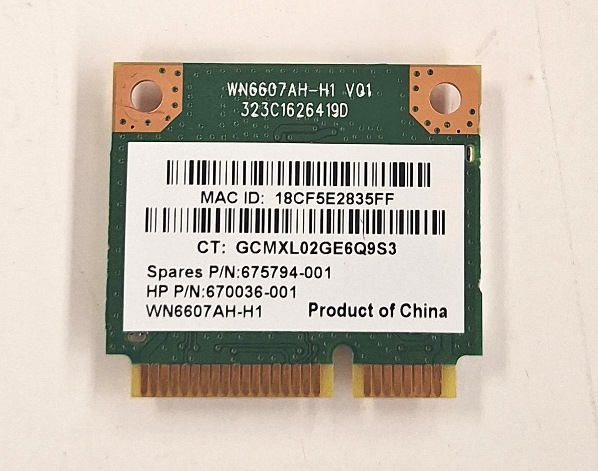 Atheros AR5B125 WiFi PCI-E Half Height Wireless Card