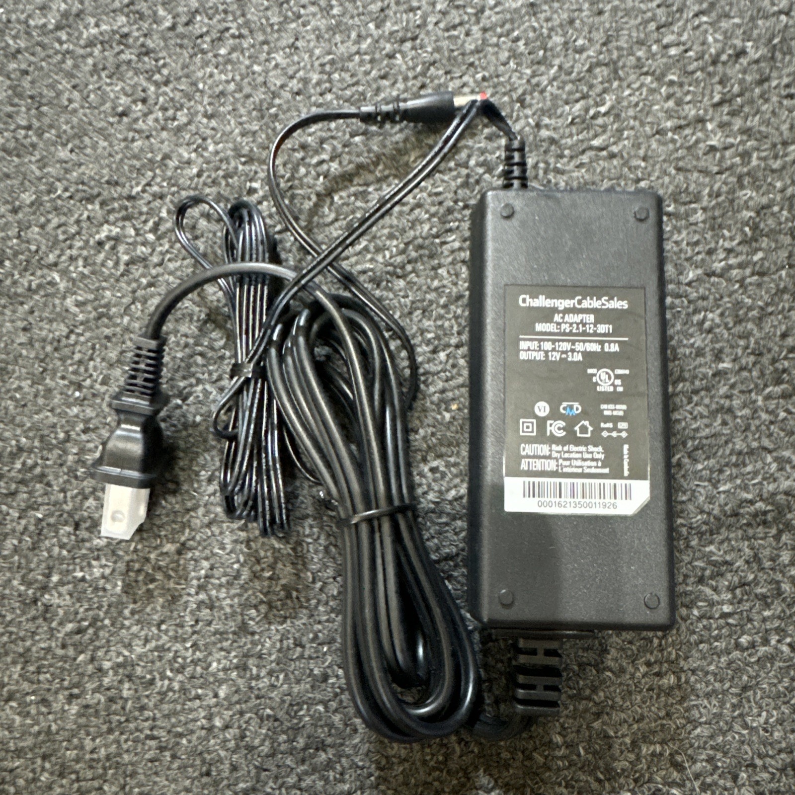 Challenger Cable Power Supply 12V PS-2.1-12-3DT1 For SMC D3G1604W DCX3600 MG1
