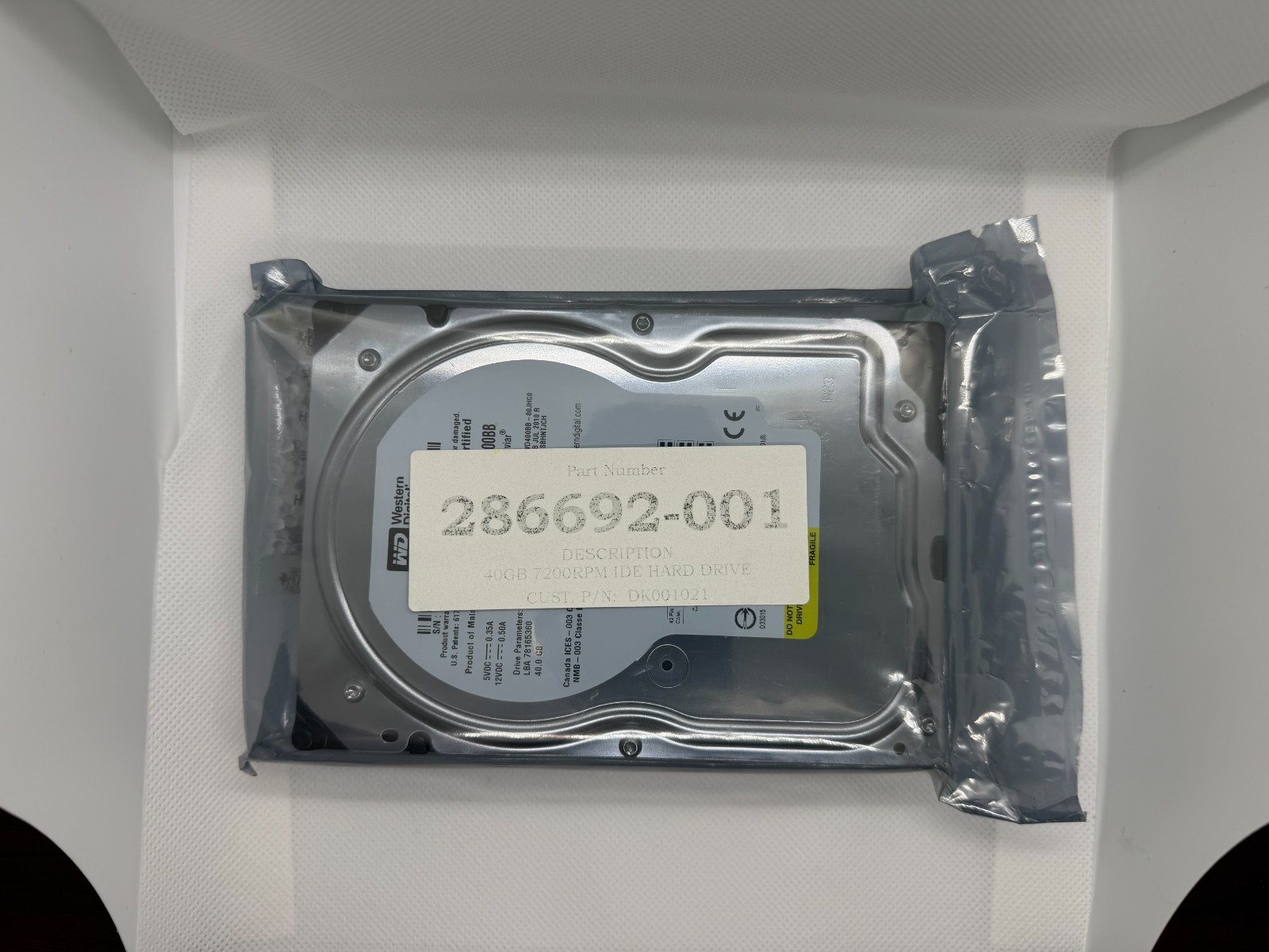 Western Digital HDD WD400 WD400BB-22HEA1 DCM HSBACTJCA 40GB IDE HP 286692-001