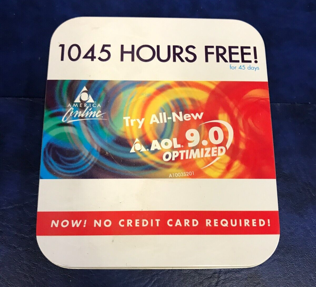 Vintage 2003 AOL 9.0 CD ROM in Collectible Tin Box