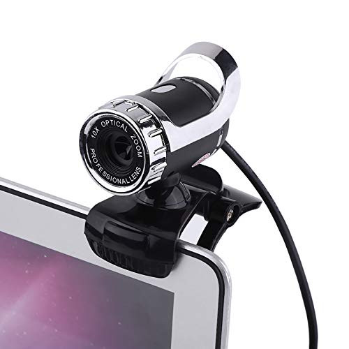 Webcam 480P, Clip on PC Camera, Built in Microphone,12.0M Pixels, 360° 
