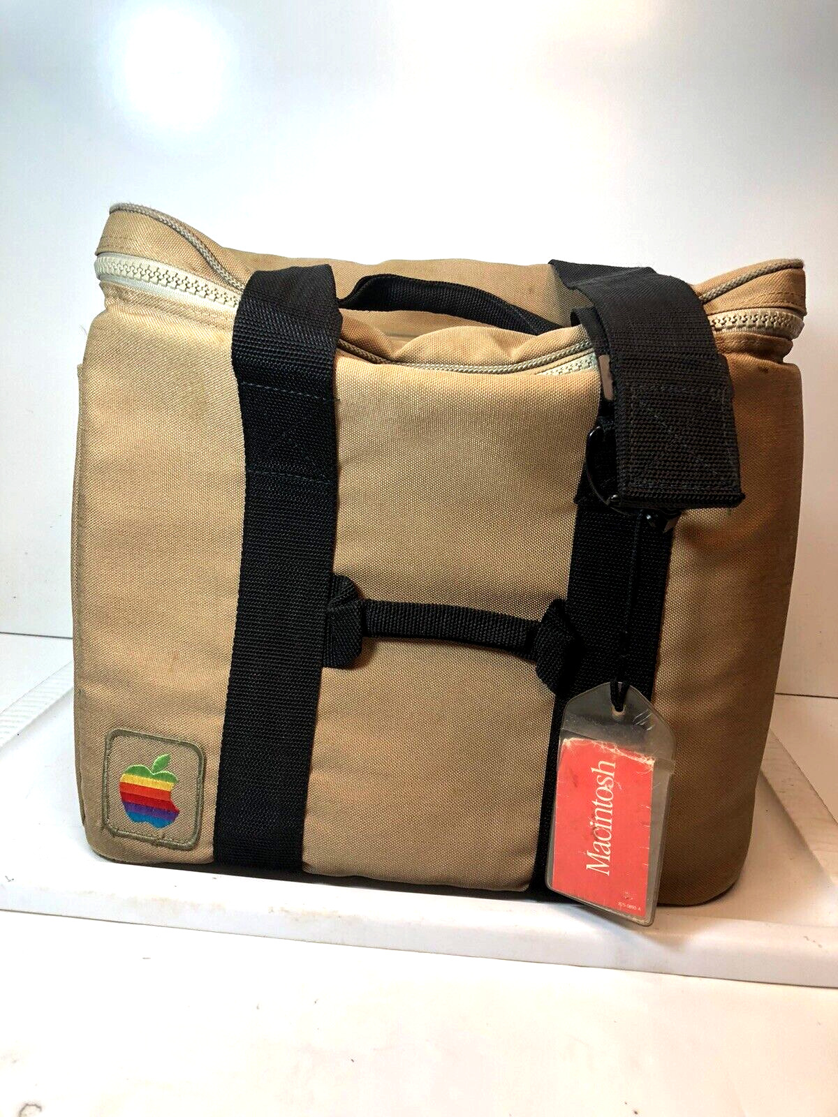 Macintosh 1980\'s Vintage Rainbow Apple Computer Carry Bag Case Tote Mac