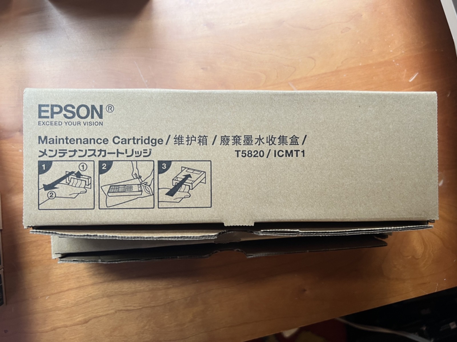 TWO Original Epson Maintenance Replacement Tank T5820 Pro3800 3880 SC-P800