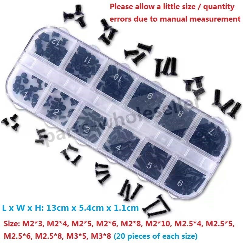 240pcs Laptop Notebook Computer Screws Kit For Acer IBM Lenovo HP Dell Asus Sony