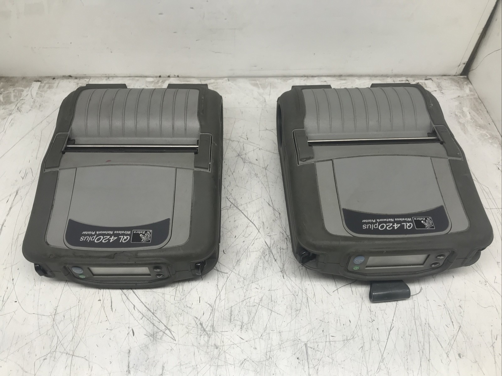 LOT OF 2 Zebra QL 420 Plus (Q4D-LUGA0000-00) Label Thermal Printer