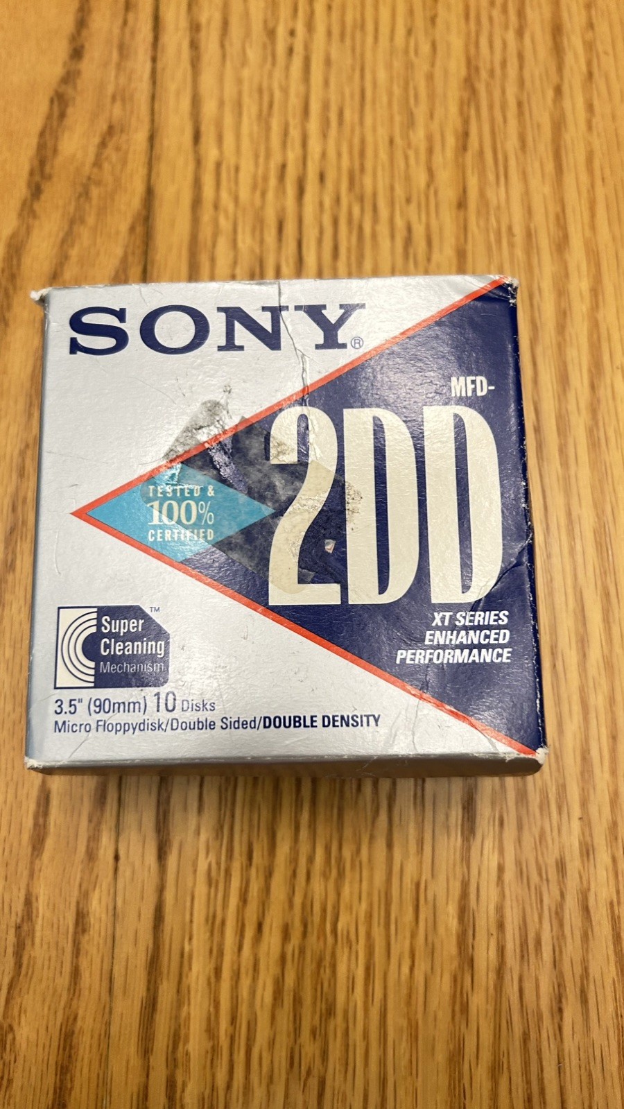 3 Disks Sony 2DD 3.5” Micro Floppydisks Double Sided w/Box & Labels (3 Discs)