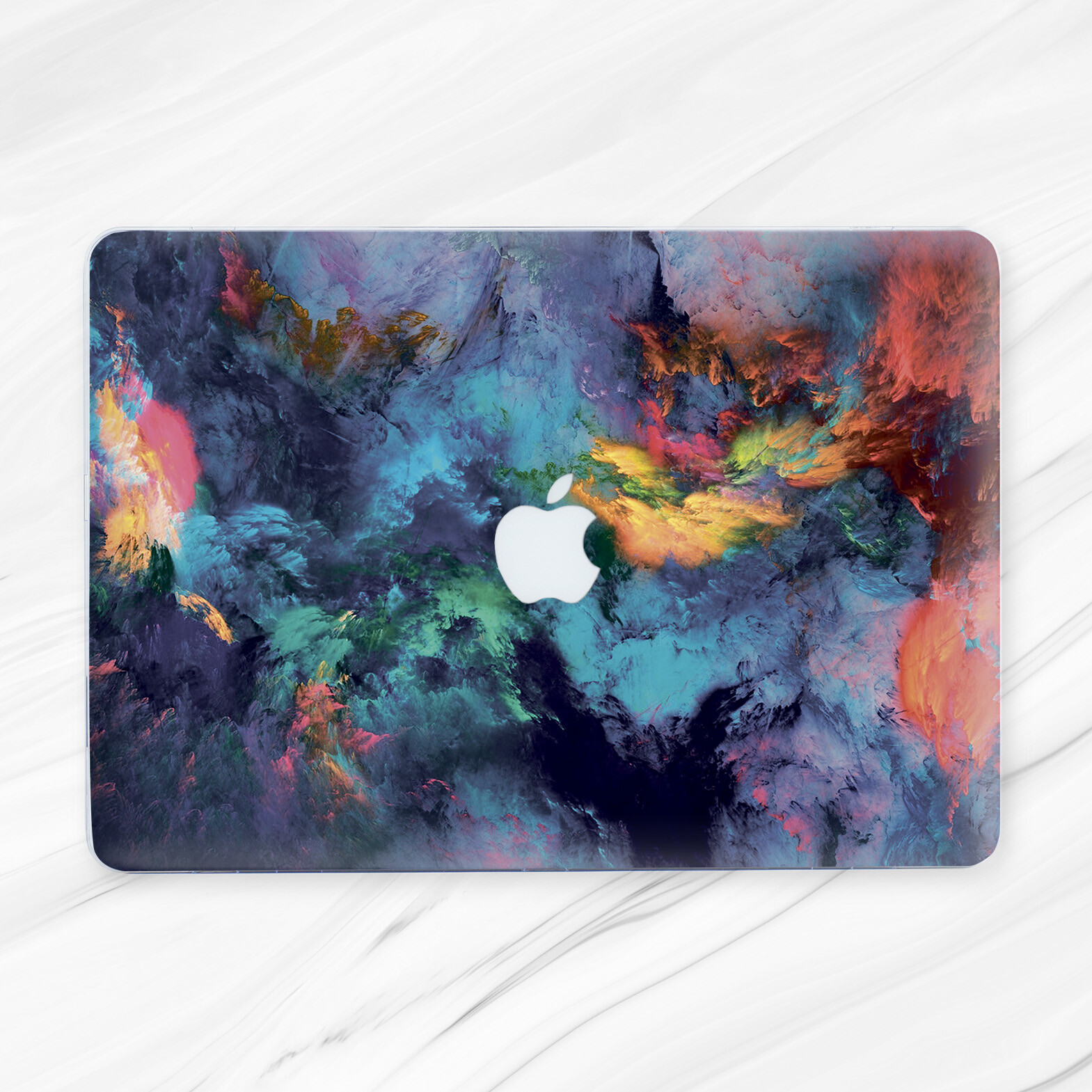 Rainbow Abstract Liquid Marble Hard Case Cover For Macbook Pro Air 11 12 13 15