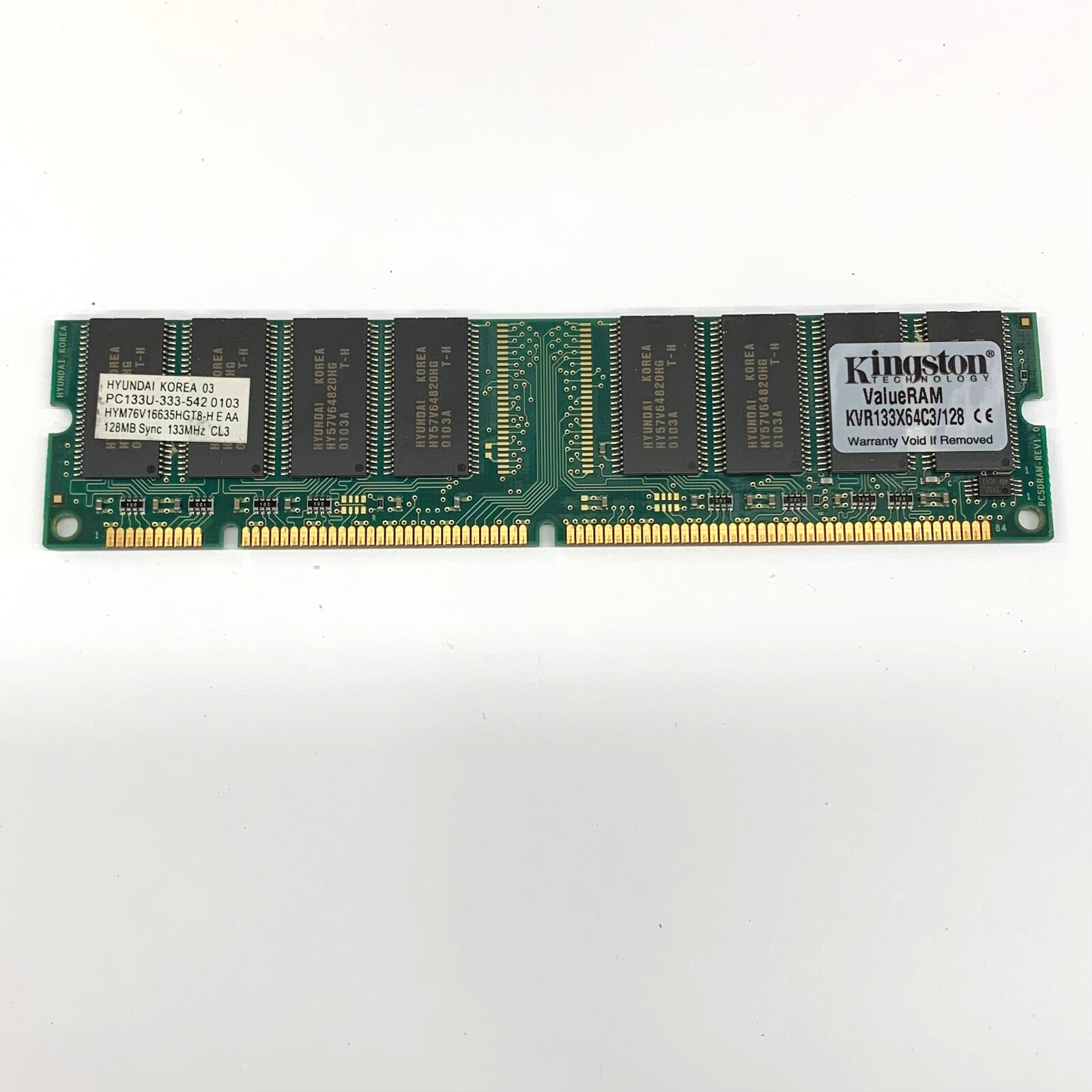 Kingston Memory PC133U-333-542 128MB ValueRAM KVR133X64C3 SDRAM 168 Pin