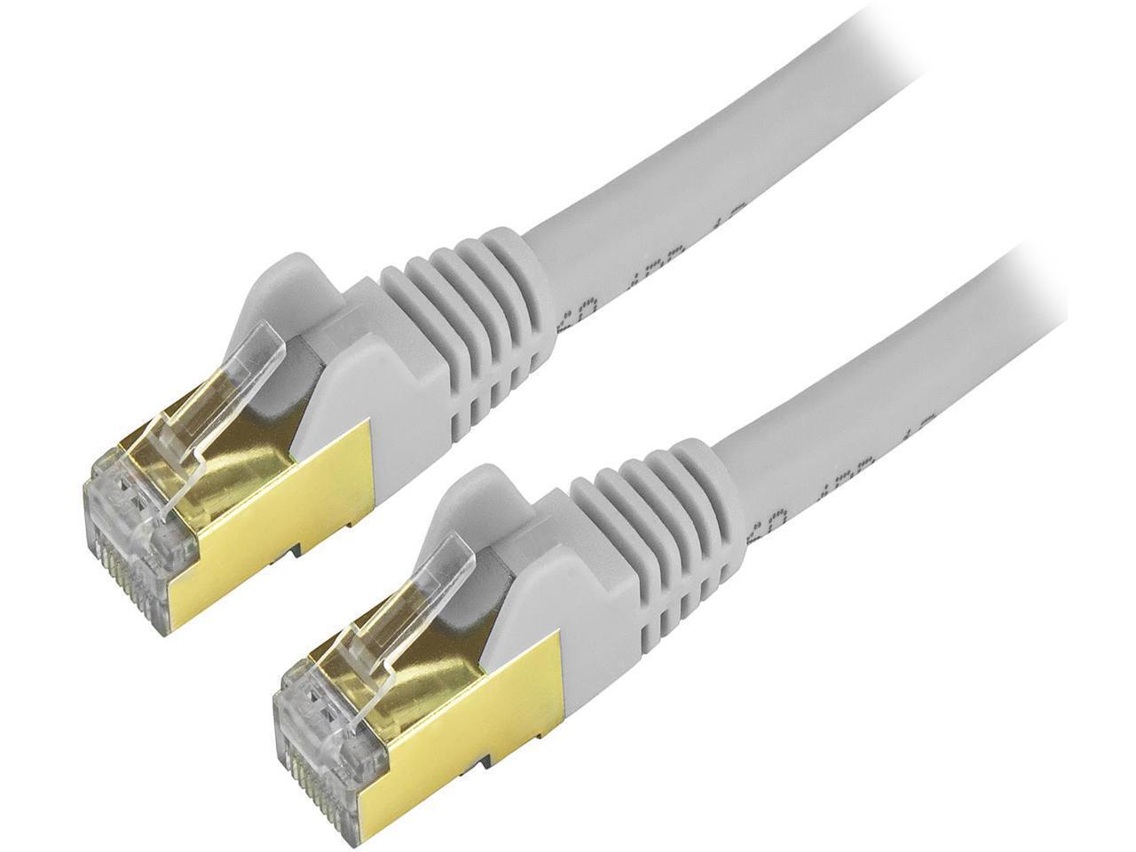 StarTech.com C6ASPAT30GR 30 ft. Cat 6A Gray Shielded Network Ethernet Cable