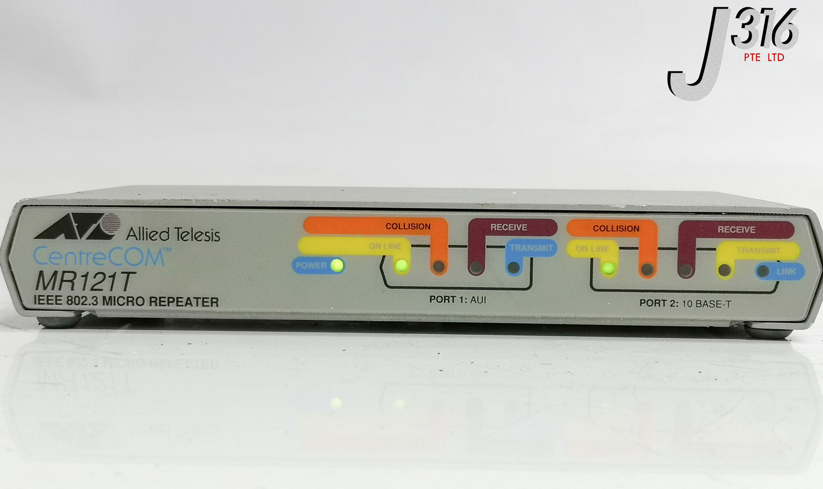 19341 ALLIED TELESIS ETHERNET REPEATER 2 PORT MICRO AUI TO UTP2 INT PS AT-MR121T