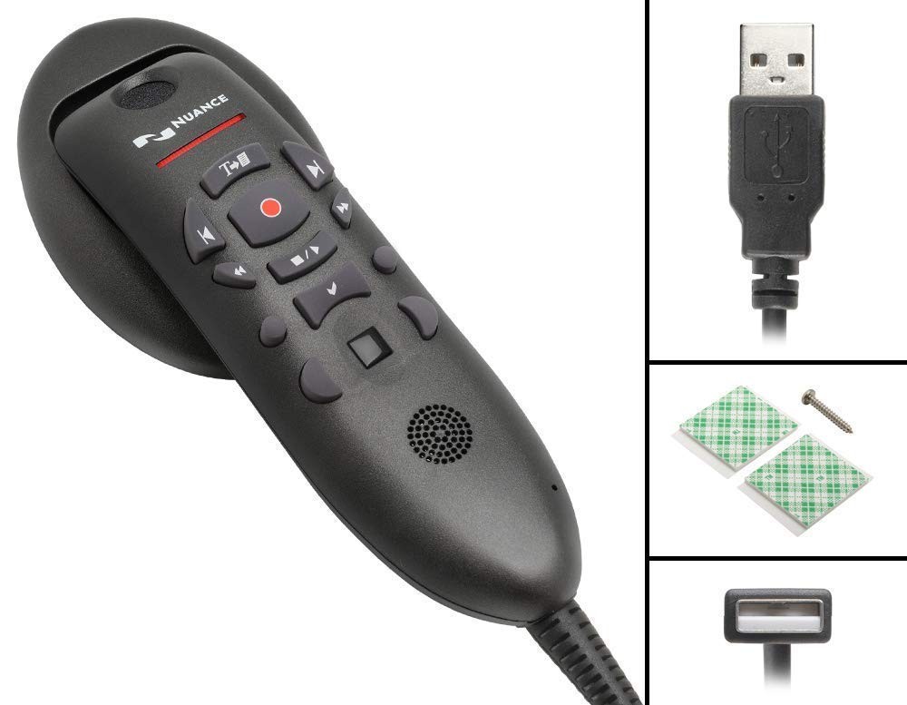 Nuance Powermic III 3 Speech Recognition Microphone Medical Edition (3 Foot Cord