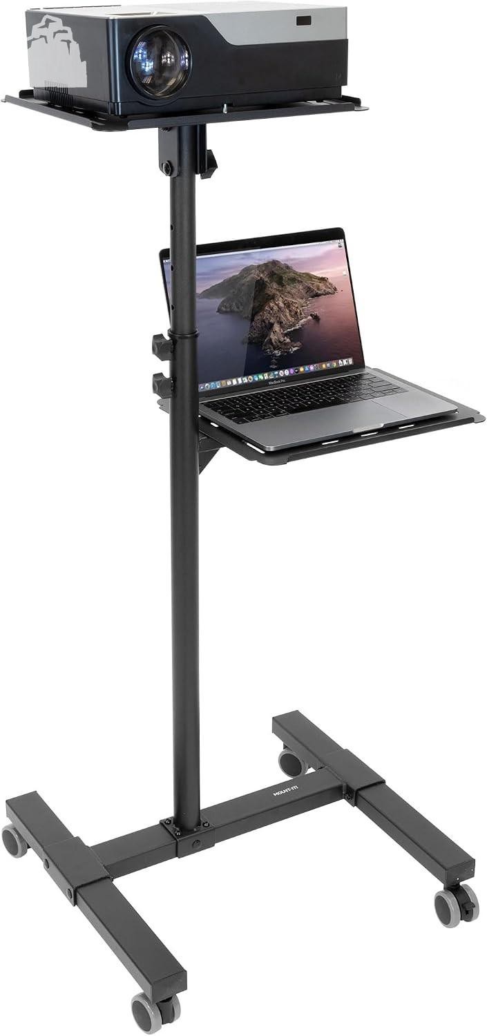 Projector Cart with Wheels 36-57.5" Heavy-Duty 88 lbs Adjustable