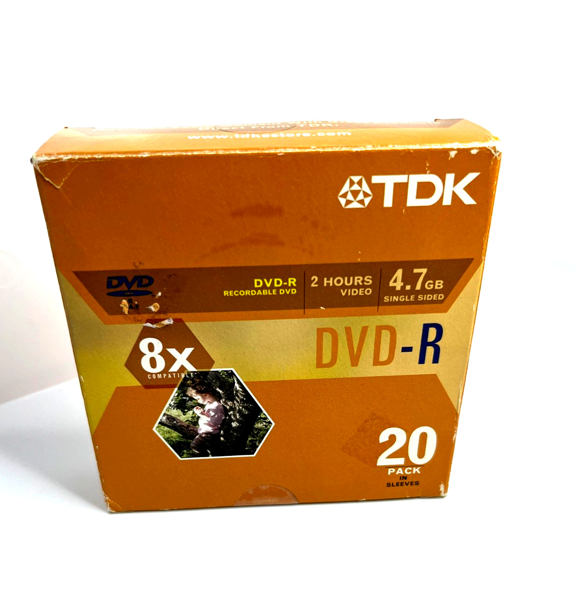 TDK DVD-R Recordable DVD 2hrs 4.7GB 8X Compatible 20 Pack New Seal Removed