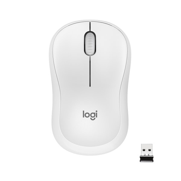 Logitech M220 SILENT Wireless Mouse, 2.4 GHz with USB Receiver (Off-white)