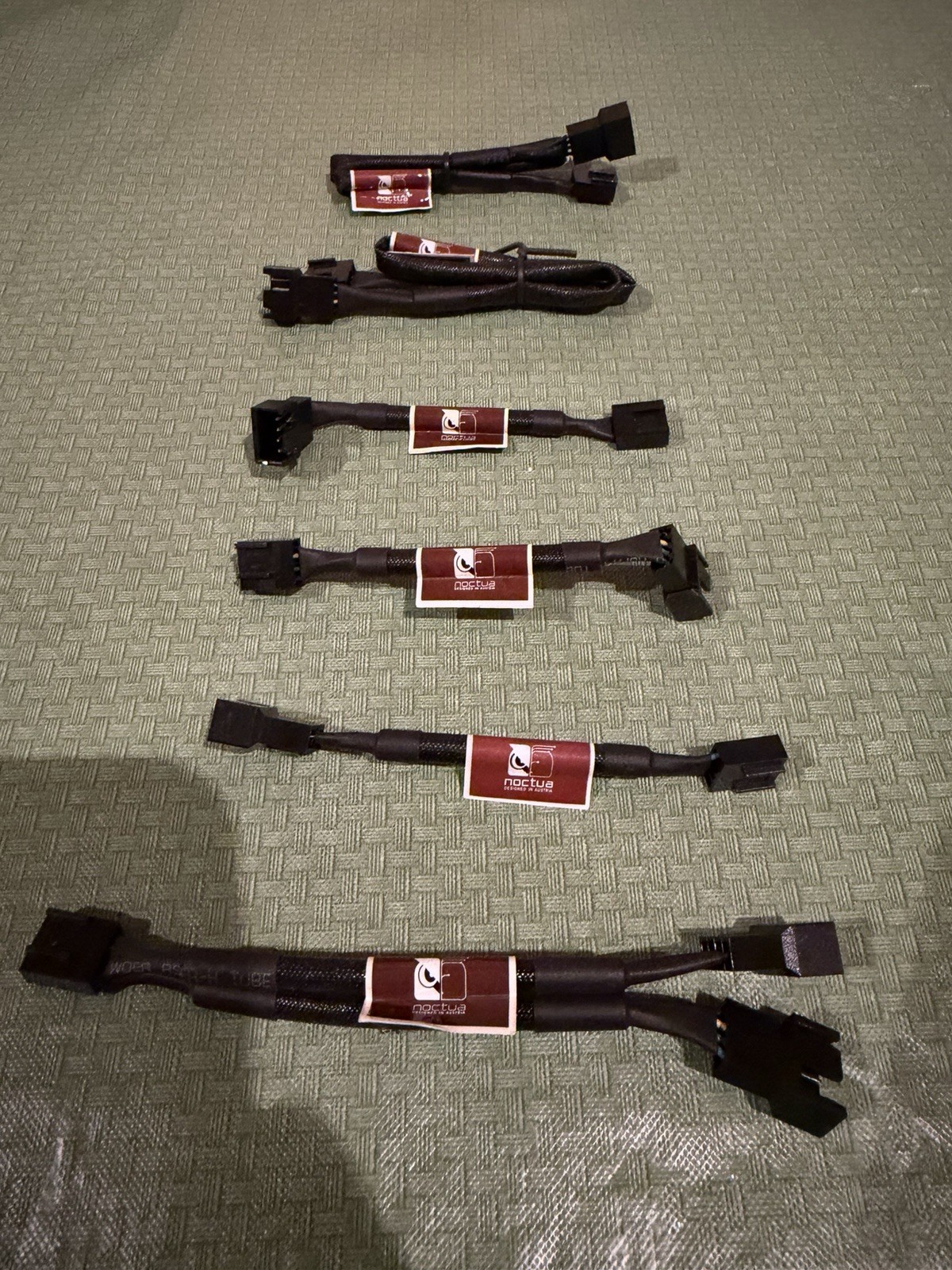 New Noctua PC Fan Extension & Splitter Cable Bundle OEM PWM 4-Pin 6-Piece Lot 