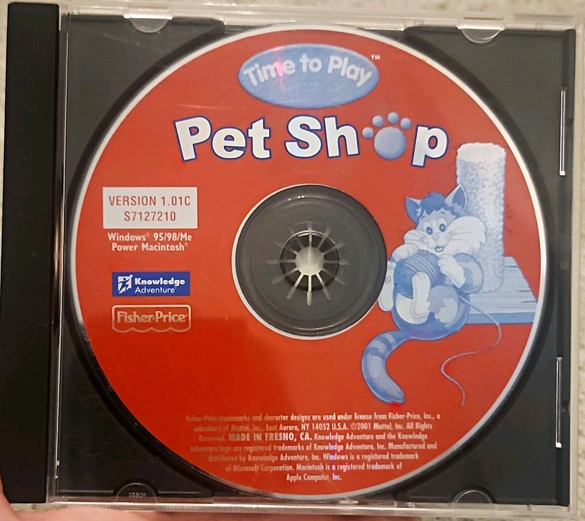 Fisher Price Time to Play Pet Shop PC Mac CD-ROM 1998 Vintage S7127210