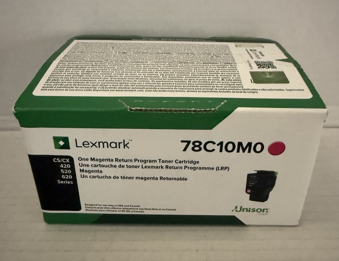 78C10M0 Genuine OEM Lexmark Magenta Toner CS/CX 420 520 620 New Sealed