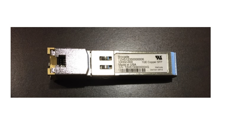 Brocade 33002-000 1G-SFPP-T 1000Base-T Copper 1GE SFP RJ45 100m MADE IN USA