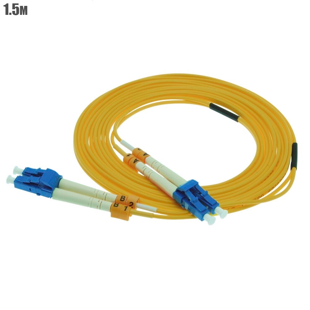 1.5M 5FT LC to LC Duplex Single Mode 9/125 Fiber Optic Optical Patch Cable Cord