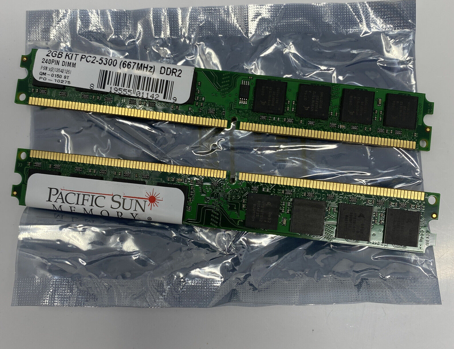 Pacific Sun 2GB Kit (2x1GB) PC2-5300 667MHZ DDR2 240-PIN RAM Memory Works