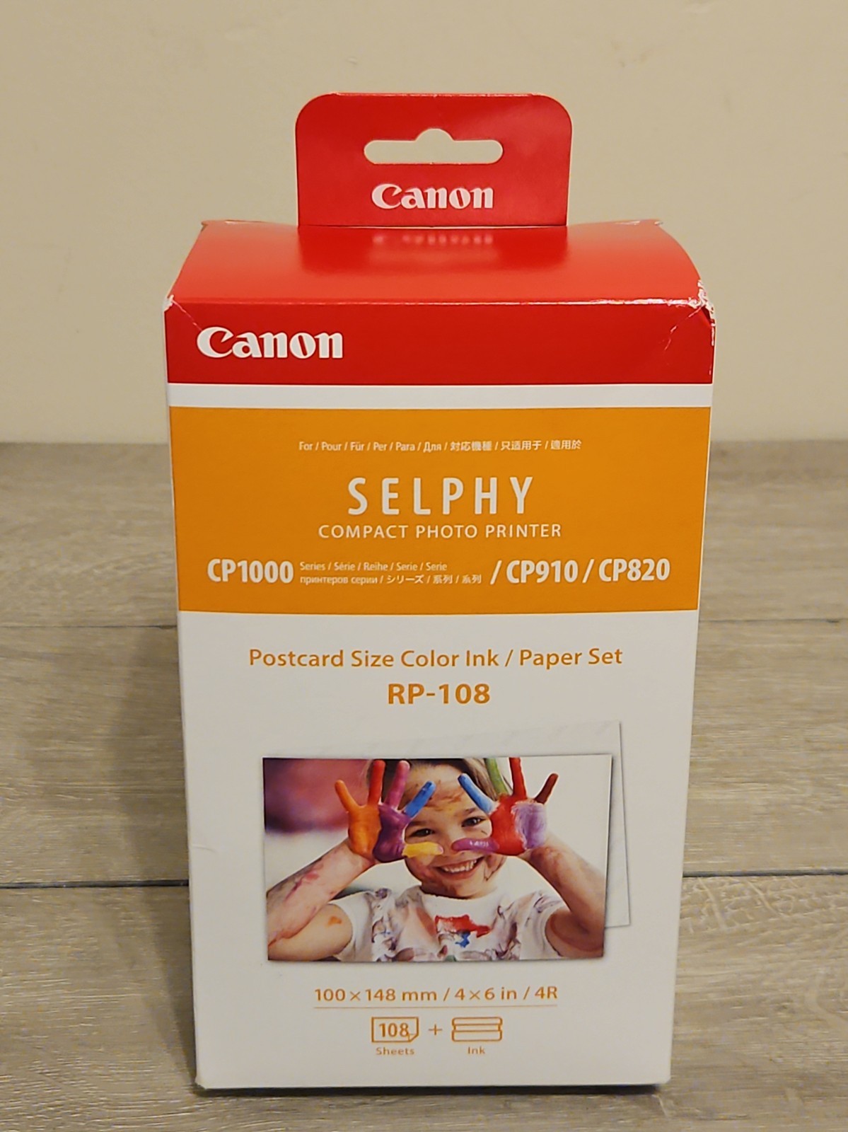Canon RP-108 Color Ink/Paper Set, Compatible with Selphy CP910/CP820/CP1200