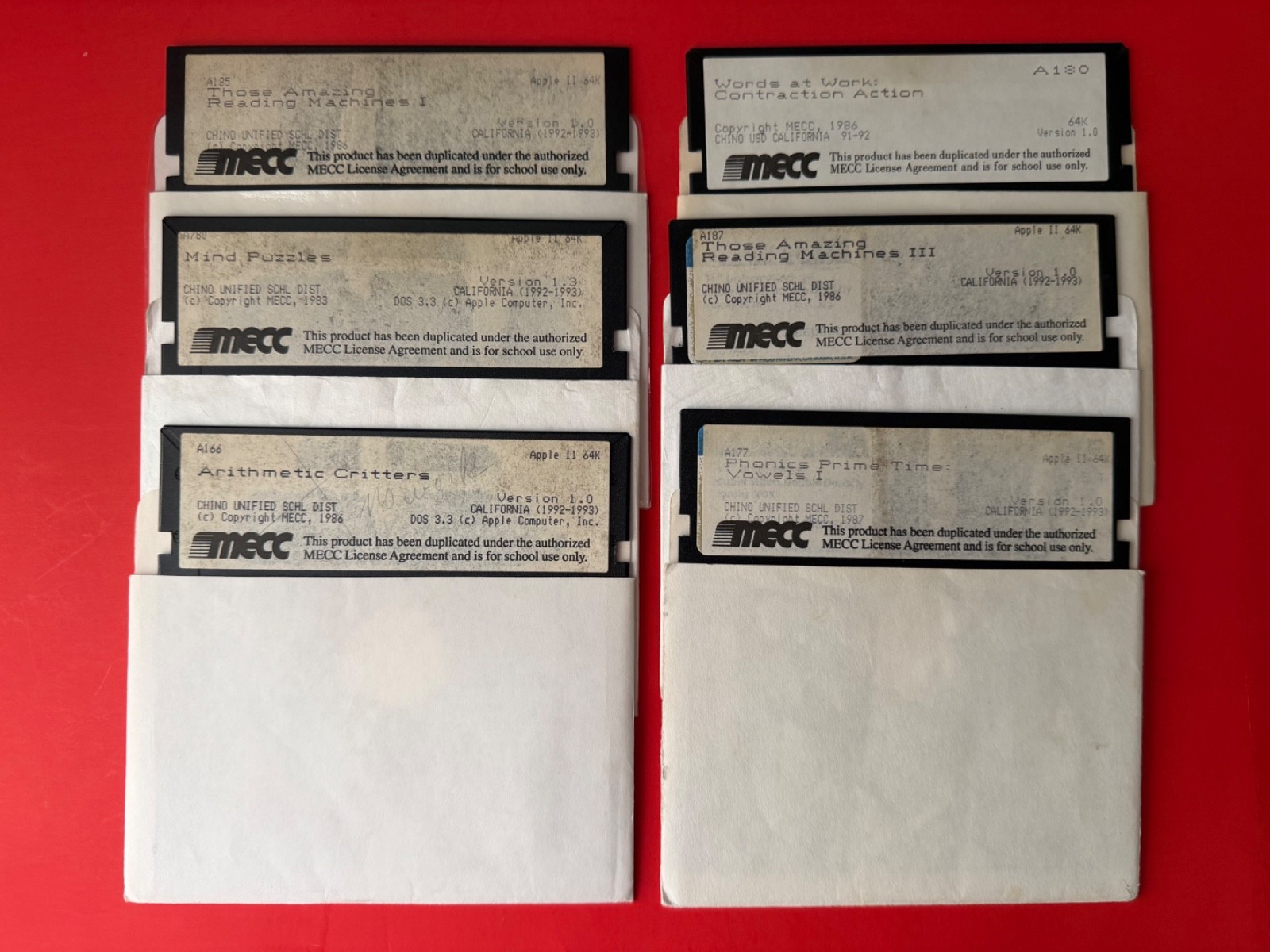 MECC Lot of 6 Diskettes #2 / Apple II Computers